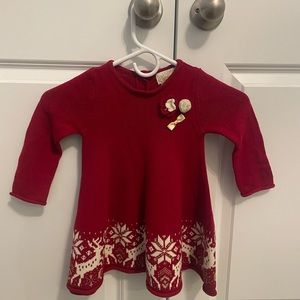 Toddler’s Winter Red Sweater Dress size 2mon